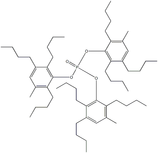 Phosphoric acid tris(3-methyl-2,5,6-tributylphenyl) ester Struktur