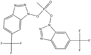 Methylphosphonic acid bis[6-(trifluoromethyl)-1H-benzotriazol-1-yl] ester Struktur