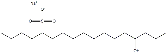 14-Hydroxyheptadecane-5-sulfonic acid sodium salt Struktur