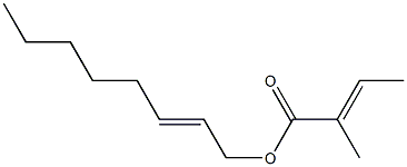 (E)-2-Methyl-2-butenoic acid 2-octenyl ester Struktur