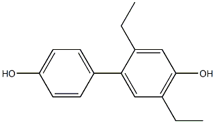 2,5-Diethyl-1,1'-biphenyl-4,4'-diol Struktur