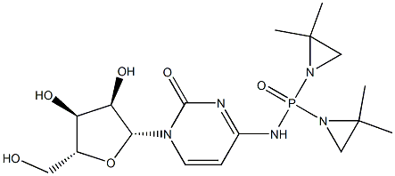 N-[Bis(2,2-dimethyl-1-aziridinyl)phosphinyl]cytidine Struktur