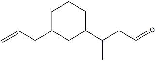 3-[3-(2-Propenyl)cyclohexyl]butanal Struktur