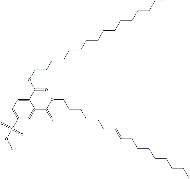 4-(Sodiosulfo)phthalic acid di(7-hexadecenyl) ester Struktur