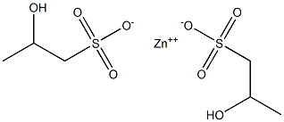 Bis(2-hydroxypropane-1-sulfonic acid)zinc salt Struktur