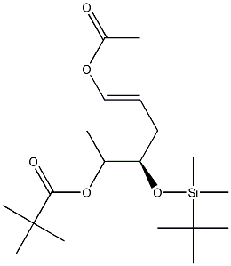 (4R)-1-Acetoxy-4-(tert-butyldimethylsilyloxy)-5-pivaloyloxy-1-hexene Struktur