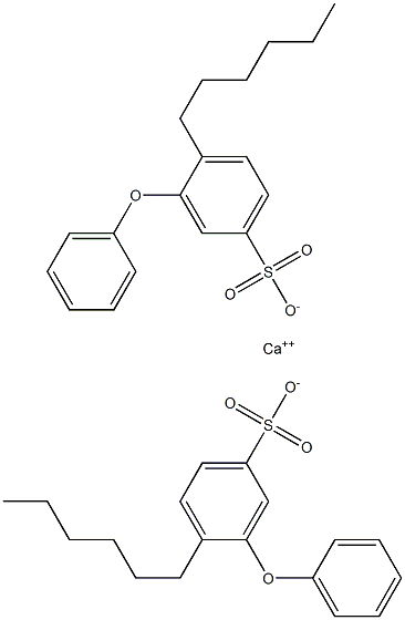 Bis(4-hexyl-3-phenoxybenzenesulfonic acid)calcium salt Struktur