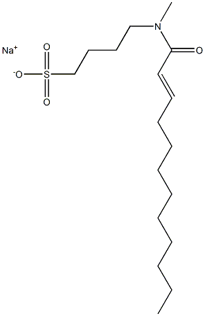 4-[N-(2-Dodecenoyl)-N-methylamino]-1-butanesulfonic acid sodium salt Struktur