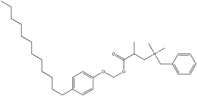 N,N-Dimethyl-N-benzyl-N-[2-[[(4-dodecylphenyloxy)methyl]oxycarbonyl]propyl]aminium Struktur