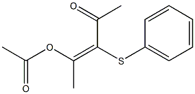 2-Acetoxy-3-phenylthio-2-penten-4-one Struktur