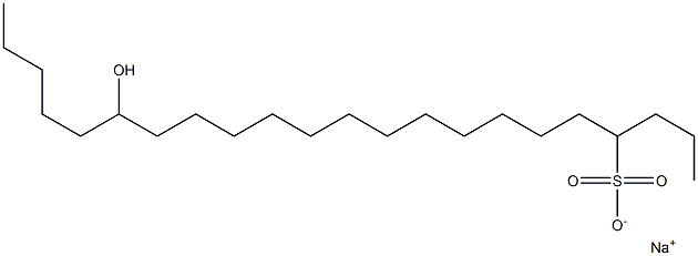 17-Hydroxydocosane-4-sulfonic acid sodium salt Struktur