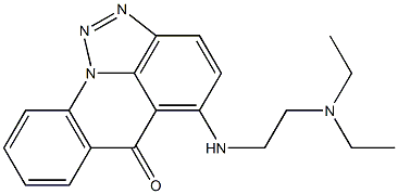 5-[2-Diethylaminoethylamino]-6H-[1,2,3]triazolo[4,5,1-de]acridin-6-one Struktur