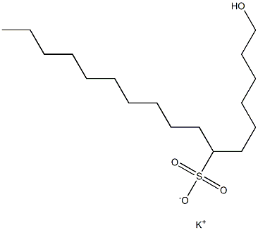 1-Hydroxyheptadecane-7-sulfonic acid potassium salt Struktur