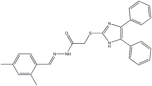 N'-[2,4-Dimethylbenzylidene]-2-[(4,5-diphenyl-1H-imidazol-2-yl)thio]acetohydrazide Struktur