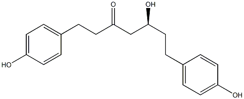 (S)-1,7-Bis(4-hydroxyphenyl)-5-hydroxyheptan-3-one Struktur