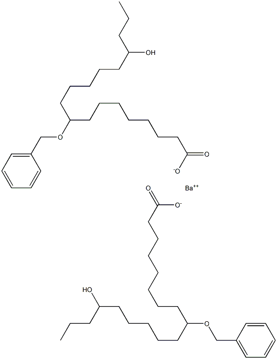 Bis(9-benzyloxy-15-hydroxystearic acid)barium salt Struktur