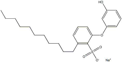 3'-Hydroxy-3-undecyl[oxybisbenzene]-2-sulfonic acid sodium salt Struktur