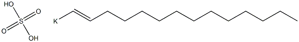 Sulfuric acid 1-tetradecenyl=potassium salt Struktur