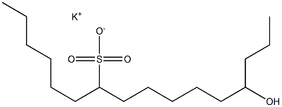 13-Hydroxyhexadecane-7-sulfonic acid potassium salt Struktur