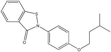 2-[4-(3-Methylbutoxy)phenyl]-1,2-benzisothiazol-3(2H)-one Struktur