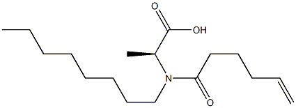 N-(5-Hexenoyl)-N-octylalanine Struktur