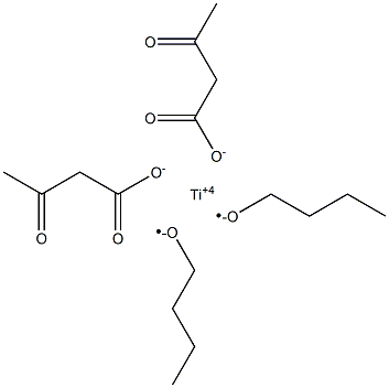 Bis(acetylacetic acid)dibutoxytitanium(IV) salt Struktur