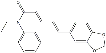 N-Ethyl-5-(3,4-methylenebisoxyphenyl)-N-phenyl-2,4-pentadienamide Struktur