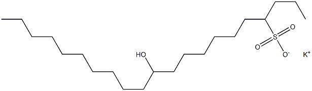 11-Hydroxyhenicosane-4-sulfonic acid potassium salt Struktur