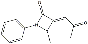 4-Methyl-1-phenyl-3-[(E)-2-oxopropylidene]azetidin-2-one Struktur