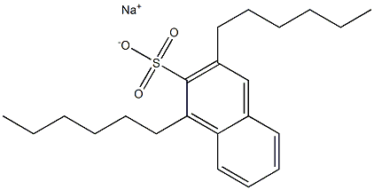 1,3-Dihexyl-2-naphthalenesulfonic acid sodium salt Struktur