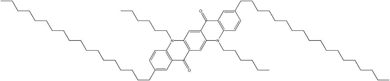 2,9-Dioctadecyl-5,12-dihexyl-5,12-dihydroquino[2,3-b]acridine-7,14-dione Struktur