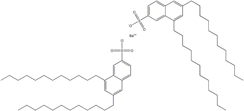 Bis(6,8-didodecyl-2-naphthalenesulfonic acid)barium salt Struktur