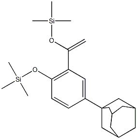 2-Trimethylsiloxy-3-(1-trimethylsiloxyvinyl)-5-(1-adamantyl)benzene Struktur