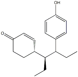 4-[(3S,4R)-4-(4-Hydroxyphenyl)hexan-3-yl]cyclohexa-2-en-1-one Struktur