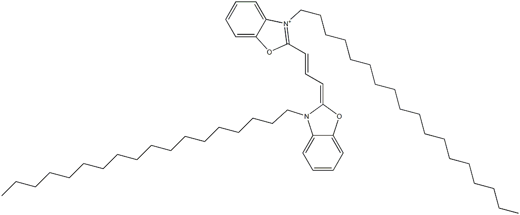 2-[3-(2,3-Dihydro-3-octadecylbenzoxazole-2-ylidene)-1-propenyl]-3-octadecylbenzoxazole-3-ium Struktur