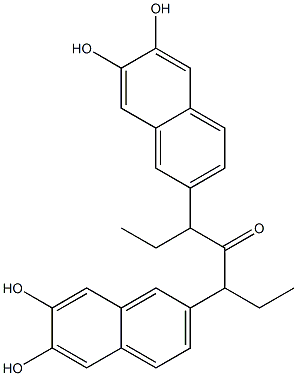 6,7-Dihydroxy-2-naphtyl(propyl) ketone Struktur