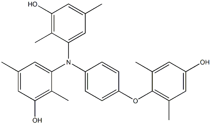 N,N-Bis(3-hydroxy-2,5-dimethylphenyl)-4-(4-hydroxy-2,6-dimethylphenoxy)benzenamine Struktur