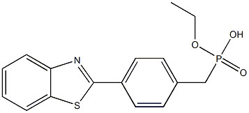 4-(2-Benzothiazolyl)phenylmethylphosphonic acid ethyl ester Struktur