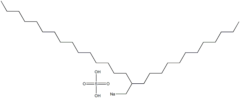 Sulfuric acid 2-dodecylheptadecyl=sodium salt Struktur