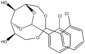 1-O,6-O:3-O,5-O-Bis(2-chlorobenzylidene)-L-glucitol Struktur