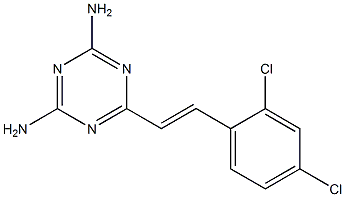 6-[2,4-Dichlorostyryl]-1,3,5-triazine-2,4-diamine Struktur