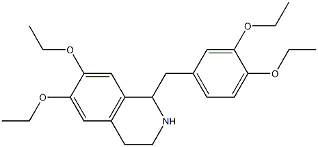 6,7-Diethoxy-1-(3,4-diethoxybenzyl)-1,2,3,4-tetrahydroisoquinoline Struktur