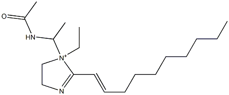 1-[1-(Acetylamino)ethyl]-2-(1-decenyl)-1-ethyl-2-imidazoline-1-ium Struktur