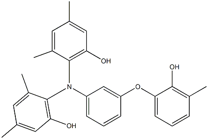 N,N-Bis(6-hydroxy-2,4-dimethylphenyl)-3-(2-hydroxy-3-methylphenoxy)benzenamine Struktur