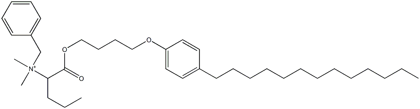 N,N-Dimethyl-N-benzyl-N-[1-[[4-(4-tridecylphenyloxy)butyl]oxycarbonyl]butyl]aminium Struktur