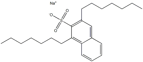 1,3-Diheptyl-2-naphthalenesulfonic acid sodium salt Struktur