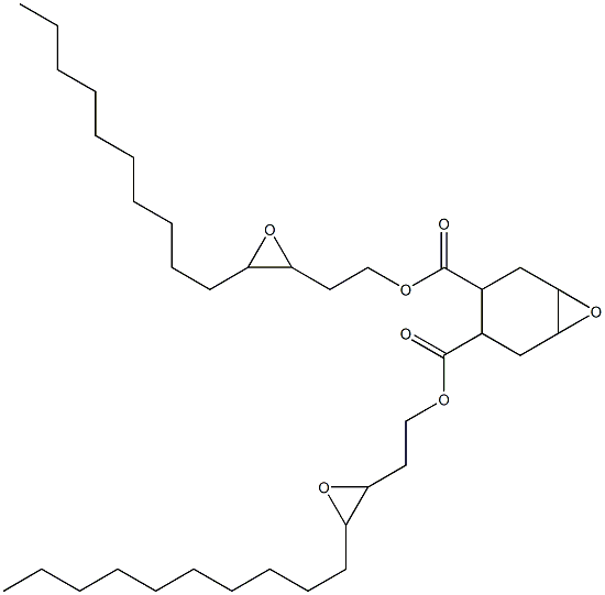 7-Oxabicyclo[4.1.0]heptane-3,4-dicarboxylic acid bis(3,4-epoxytetradecan-1-yl) ester Struktur