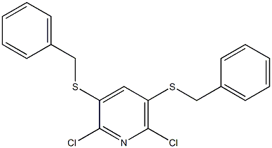 2-Chloro-3-benzylthio-5-benzylthio-6-chloropyridine Struktur