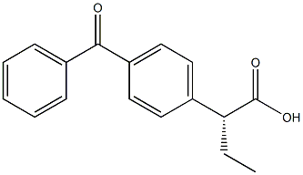 (R)-2-(4-Benzoylphenyl)butanoic acid Struktur