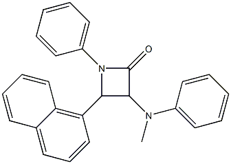 1-Phenyl-3-(methylphenylamino)-4-(1-naphtyl)azetidin-2-one Struktur